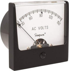 Simpson Electric - Analog, AC Voltmeter, Panel Meter - 60 Hz, 25000 Ohms at 60 Hz, 150 VAC - Exact Tool & Supply