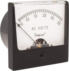 Simpson Electric - Analog, AC Voltmeter, Panel Meter - 60 Hz, 50000 Ohms at 60 Hz, 300 VAC - Exact Tool & Supply