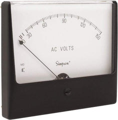 Simpson Electric - Analog, AC Voltmeter, Panel Meter - 60 Hz, 25000 Ohms at 60 Hz, 150 VAC - Exact Tool & Supply