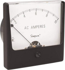 Simpson Electric - Analog, AC Ammeter, Panel Meter - 60 Hz, 0.004 Ohms at 60 Hz - Exact Tool & Supply