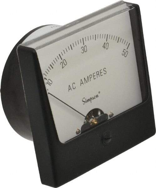 Simpson Electric - Analog, AC Ammeter, Panel Meter - 60 Hz, 0.001 Ohms at 60 Hz - Exact Tool & Supply