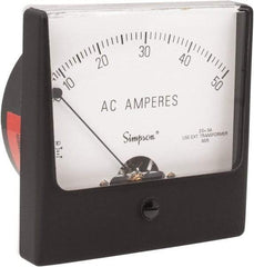 Simpson Electric - Analog, AC Ammeter, Panel Meter - 60 Hz, 0.008 Ohms at 60 Hz - Exact Tool & Supply