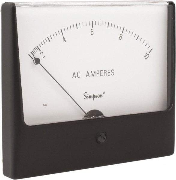 Simpson Electric - Analog, AC Ammeter, Panel Meter - 60 Hz, 0.004 Ohms at 60 Hz - Exact Tool & Supply