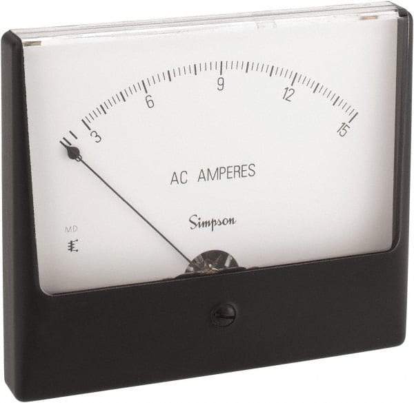 Simpson Electric - Analog, AC Ammeter, Panel Meter - 60 Hz, 0.0025 Ohms at 60 Hz - Exact Tool & Supply