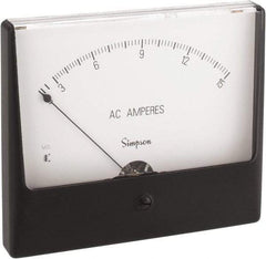 Simpson Electric - Analog, AC Ammeter, Panel Meter - 60 Hz, 0.0025 Ohms at 60 Hz - Exact Tool & Supply