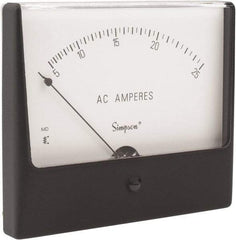 Simpson Electric - Analog, AC Ammeter, Panel Meter - 60 Hz, 0.002 Ohms at 60 Hz - Exact Tool & Supply