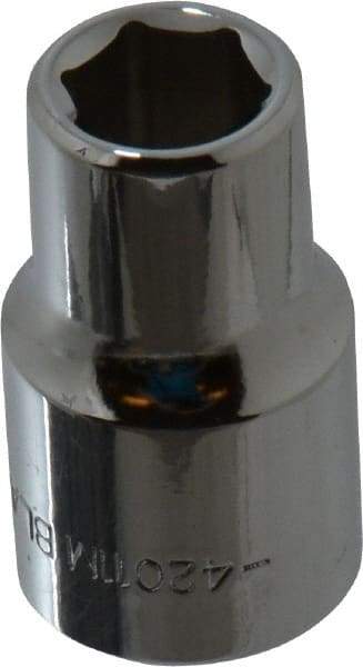 Blackhawk by Proto - 1/2" Drive, Standard Hand Socket - 6 Points, 1-1/2" OAL, Chrome Finish - Exact Tool & Supply