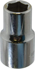 Blackhawk by Proto - 1/2" Drive, Standard Hand Socket - 6 Points, 1-1/2" OAL, Chrome Finish - Exact Tool & Supply