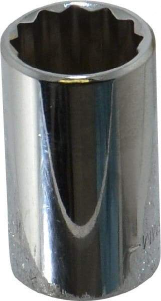 Blackhawk by Proto - 1/2" Drive, Standard Hand Socket - 12 Points, 1-1/2" OAL, Chrome Finish - Exact Tool & Supply