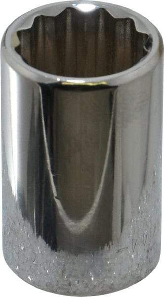 Blackhawk by Proto - 1/2" Drive, Standard Hand Socket - 12 Points, 1-1/2" OAL, Chrome Finish - Exact Tool & Supply