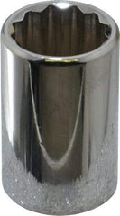 Blackhawk by Proto - 1/2" Drive, Standard Hand Socket - 12 Points, 1-1/2" OAL, Chrome Finish - Exact Tool & Supply