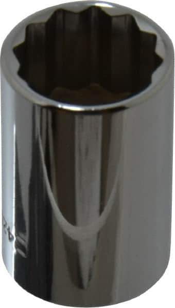 Blackhawk by Proto - 1/2" Drive, Standard Hand Socket - 12 Points, 1-1/2" OAL, Chrome Finish - Exact Tool & Supply