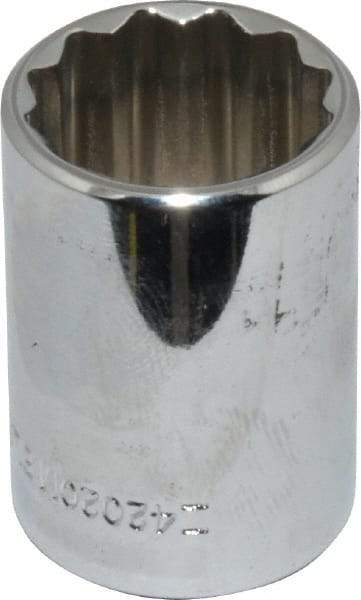 Blackhawk by Proto - 1/2" Drive, Standard Hand Socket - 12 Points, 1-1/2" OAL, Chrome Finish - Exact Tool & Supply