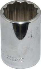 Blackhawk by Proto - 1/2" Drive, Standard Hand Socket - 12 Points, 1-1/2" OAL, Chrome Finish - Exact Tool & Supply