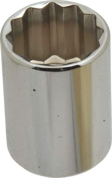 Blackhawk by Proto - 1/2" Drive, Standard Hand Socket - 12 Points, 1-1/2" OAL, Chrome Finish - Exact Tool & Supply