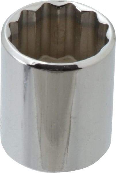 Blackhawk by Proto - 1/2" Drive, Standard Hand Socket - 12 Points, 1-1/2" OAL, Chrome Finish - Exact Tool & Supply