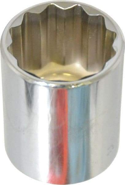 Blackhawk by Proto - 1/2" Drive, Standard Hand Socket - 12 Points, 1-5/8" OAL, Chrome Finish - Exact Tool & Supply