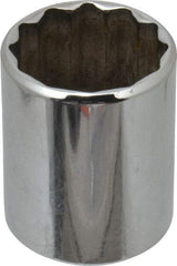Blackhawk by Proto - 1/2" Drive, Standard Hand Socket - 12 Points, 1-5/8" OAL, Chrome Finish - Exact Tool & Supply