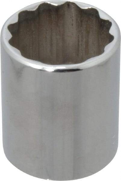 Blackhawk by Proto - 1/2" Drive, Standard Hand Socket - 12 Points, 1-3/4" OAL, Chrome Finish - Exact Tool & Supply