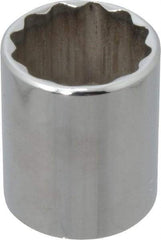 Blackhawk by Proto - 1/2" Drive, Standard Hand Socket - 12 Points, 1-3/4" OAL, Chrome Finish - Exact Tool & Supply