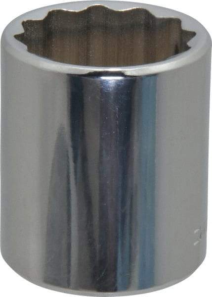 Blackhawk by Proto - 1/2" Drive, Standard Hand Socket - 12 Points, 1-3/4" OAL, Chrome Finish - Exact Tool & Supply