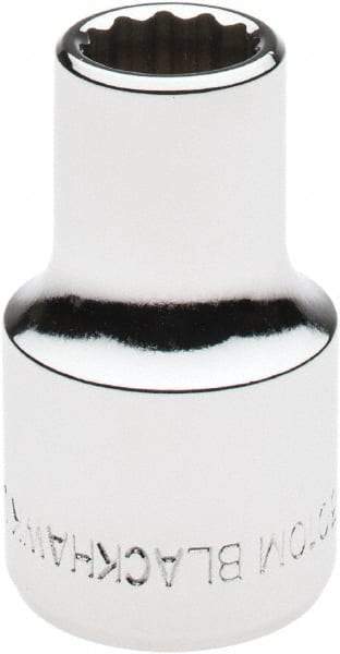 Blackhawk by Proto - 1/2" Drive, Standard Hand Socket - 12 Points, 1-1/2" OAL, Chrome Finish - Exact Tool & Supply