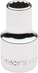 Blackhawk by Proto - 1/2" Drive, Standard Hand Socket - 12 Points, 1-1/2" OAL, Chrome Finish - Exact Tool & Supply