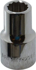 Blackhawk by Proto - 1/2" Drive, Standard Hand Socket - 12 Points, 1-1/2" OAL, Chrome Finish - Exact Tool & Supply