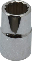 Blackhawk by Proto - 1/2" Drive, Standard Hand Socket - 12 Points, 1-1/2" OAL, Chrome Finish - Exact Tool & Supply