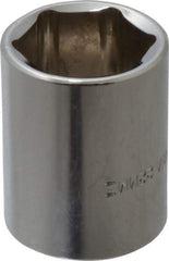 Blackhawk by Proto - 1/2" Drive, Standard Hand Socket - 6 Points, 1-1/2" OAL, Chrome Finish - Exact Tool & Supply