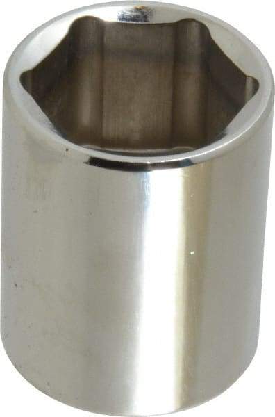 Blackhawk by Proto - 1/2" Drive, Standard Hand Socket - 6 Points, 1-1/2" OAL, Chrome Finish - Exact Tool & Supply