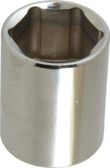 Blackhawk by Proto - 1/2" Drive, Standard Hand Socket - 6 Points, 1-1/2" OAL, Chrome Finish - Exact Tool & Supply