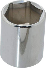 Blackhawk by Proto - 1/2" Drive, Standard Hand Socket - 6 Points, 1-1/2" OAL, Chrome Finish - Exact Tool & Supply