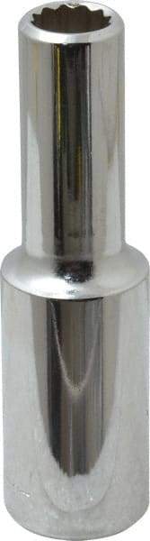Blackhawk by Proto - 1/2" Drive, Deep Hand Socket - 12 Points, 3-3/32" OAL, Chrome Finish - Exact Tool & Supply