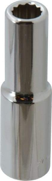 Blackhawk by Proto - 1/2" Drive, Deep Hand Socket - 12 Points, 3-3/32" OAL, Chrome Finish - Exact Tool & Supply