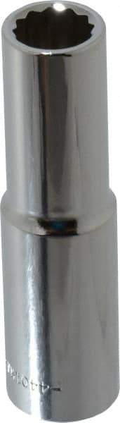 Blackhawk by Proto - 1/2" Drive, Deep Hand Socket - 12 Points, 3-3/32" OAL, Chrome Finish - Exact Tool & Supply