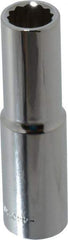 Blackhawk by Proto - 1/2" Drive, Deep Hand Socket - 12 Points, 3-3/32" OAL, Chrome Finish - Exact Tool & Supply