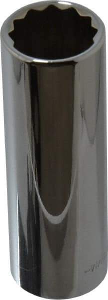 Blackhawk by Proto - 1/2" Drive, Deep Hand Socket - 12 Points, 3-3/32" OAL, Chrome Finish - Exact Tool & Supply