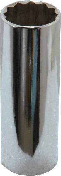 Blackhawk by Proto - 1/2" Drive, Deep Hand Socket - 12 Points, 3-3/32" OAL, Chrome Finish - Exact Tool & Supply
