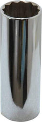 Blackhawk by Proto - 1/2" Drive, Deep Hand Socket - 12 Points, 3-3/32" OAL, Chrome Finish - Exact Tool & Supply
