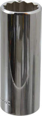 Blackhawk by Proto - 1/2" Drive, Deep Hand Socket - 12 Points, 3-3/32" OAL, Chrome Finish - Exact Tool & Supply