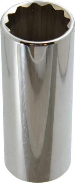 Blackhawk by Proto - 1/2" Drive, Deep Hand Socket - 12 Points, 3-3/32" OAL, Chrome Finish - Exact Tool & Supply
