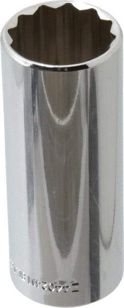 Blackhawk by Proto - 1/2" Drive, Deep Hand Socket - 12 Points, 3-3/32" OAL, Chrome Finish - Exact Tool & Supply