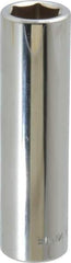 Blackhawk by Proto - 1/2" Drive, Deep Hand Socket - 6 Points, 3-3/32" OAL, Chrome Finish - Exact Tool & Supply