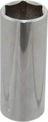 Blackhawk by Proto - 1/2" Drive, Deep Hand Socket - 6 Points, 3-3/32" OAL, Chrome Finish - Exact Tool & Supply