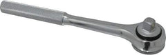 Blackhawk by Proto - 3/8" Drive Round Head Standard Ratchet - Chrome Finish, 7-29/32" OAL, 41 Gear Teeth, Standard Full Polished Handle, Knurled Speed Ring Head - Exact Tool & Supply