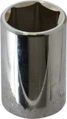 Blackhawk by Proto - 11/16", 1/2" Drive, Standard Hand Socket - 6 Points, 1-1/2" OAL, Chrome Finish - Exact Tool & Supply