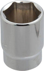 Blackhawk by Proto - 13/16", 1/2" Drive, Standard Hand Socket - 6 Points, 1-1/2" OAL, Chrome Finish - Exact Tool & Supply