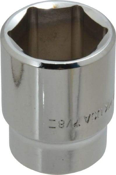 Blackhawk by Proto - 7/8", 1/2" Drive, Standard Hand Socket - 6 Points, 1-1/2" OAL, Chrome Finish - Exact Tool & Supply