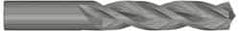 Kennametal - 10.5mm 130° Solid Carbide Jobber Drill - Bright Finish, Right Hand Cut, Spiral Flute, Straight Shank, 118mm OAL, Standard Point - Exact Tool & Supply
